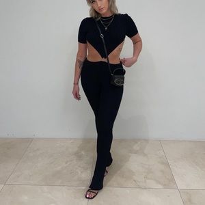 Maniere De Voir Knitted Backless Jumper